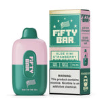 Fifty Bar Disposable | 6500 Puffs | 16mL | aloe kiwi strawberry with packaging