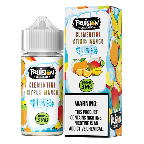 Clementine Citrus Mango Ice by Fruision E-Juice 100mL (Freebase)  bottle with Packaging