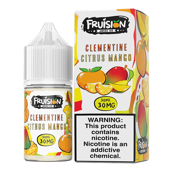 Clementine Citrus Mango by Fruision E-Juice (30mL)(Salts) bottle with Packaging