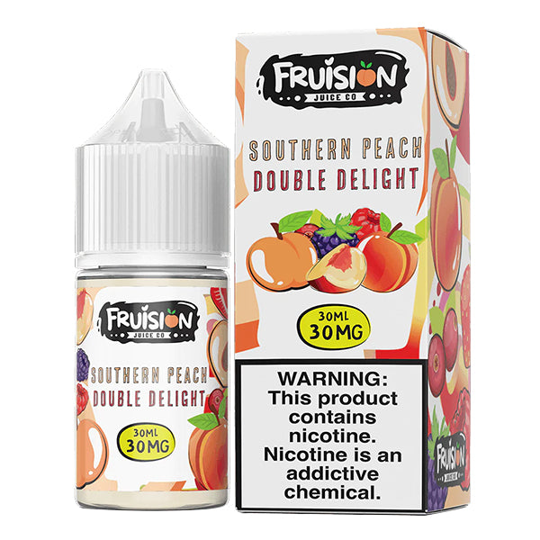 Southern Peach Double Delight by Fruision E-Juice (30mL)(Salts) bottle with Packaging