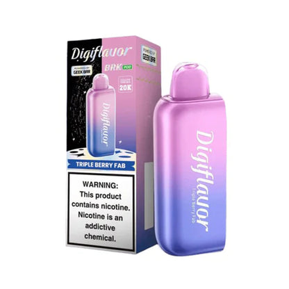 Geek Bar Digi Flavor BRK Pods | 20000 Puff | 12mL | 50mg | (Pod Only) | Triple Berry Fab with packaging