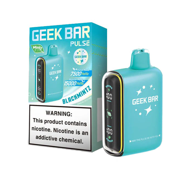 Geek Bar Pulse (Dispo) (15000Puff)(16mL) | Black Mintz with packaging