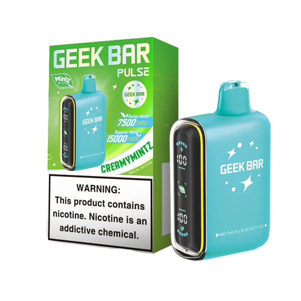 Geek Bar Pulse (Dispo) (15000Puff)(16mL) | Creamy Mintz with packaging