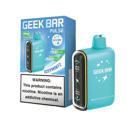 Geek Bar Pulse (Dispo) (15000Puff)(16mL) | Icey Mintz with packaging