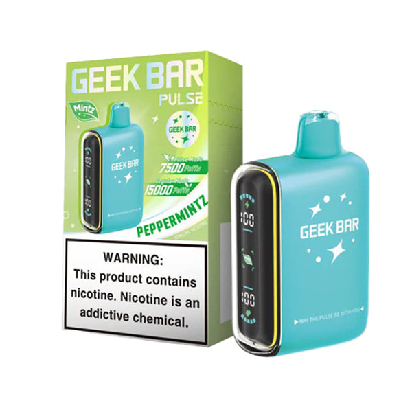 Geek Bar Pulse (Dispo) (15000Puff)(16mL) | Pepper Mintz with packaging