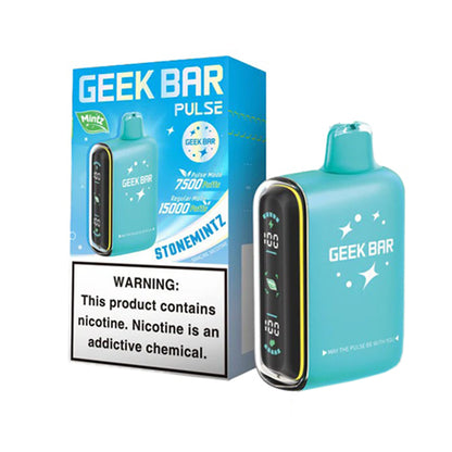 Geek Bar Pulse (Dispo) (15000Puff)(16mL) | Stone Mintz with packaging