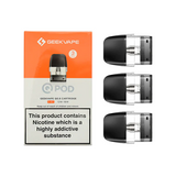 Geekvape Sonder/Wenax Q Pods (3-Pack) 0.8ohm Cartridge with Packaging
