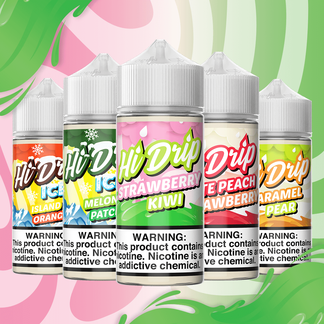 Hi-Drip Series E-Liquid 100mL (Freebase) GROUP PHOTO