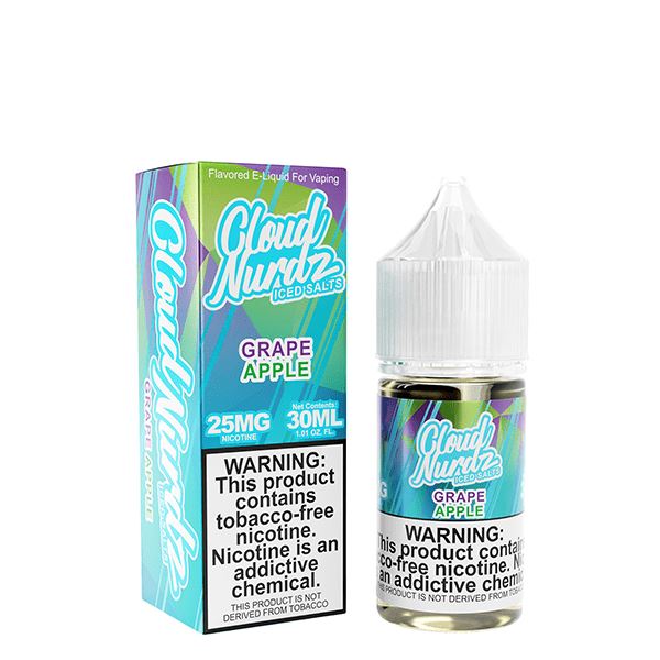 Iced Grape Apple by Cloud Nurdz TFN Salts 30mL with packaging