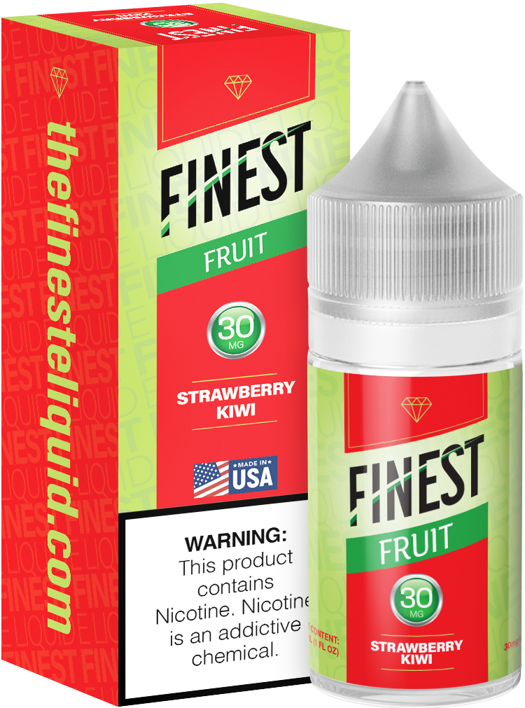 Strawberry Kiwi by Finest Salt Series E-Liquid 30mL – Salt Nic with packaging