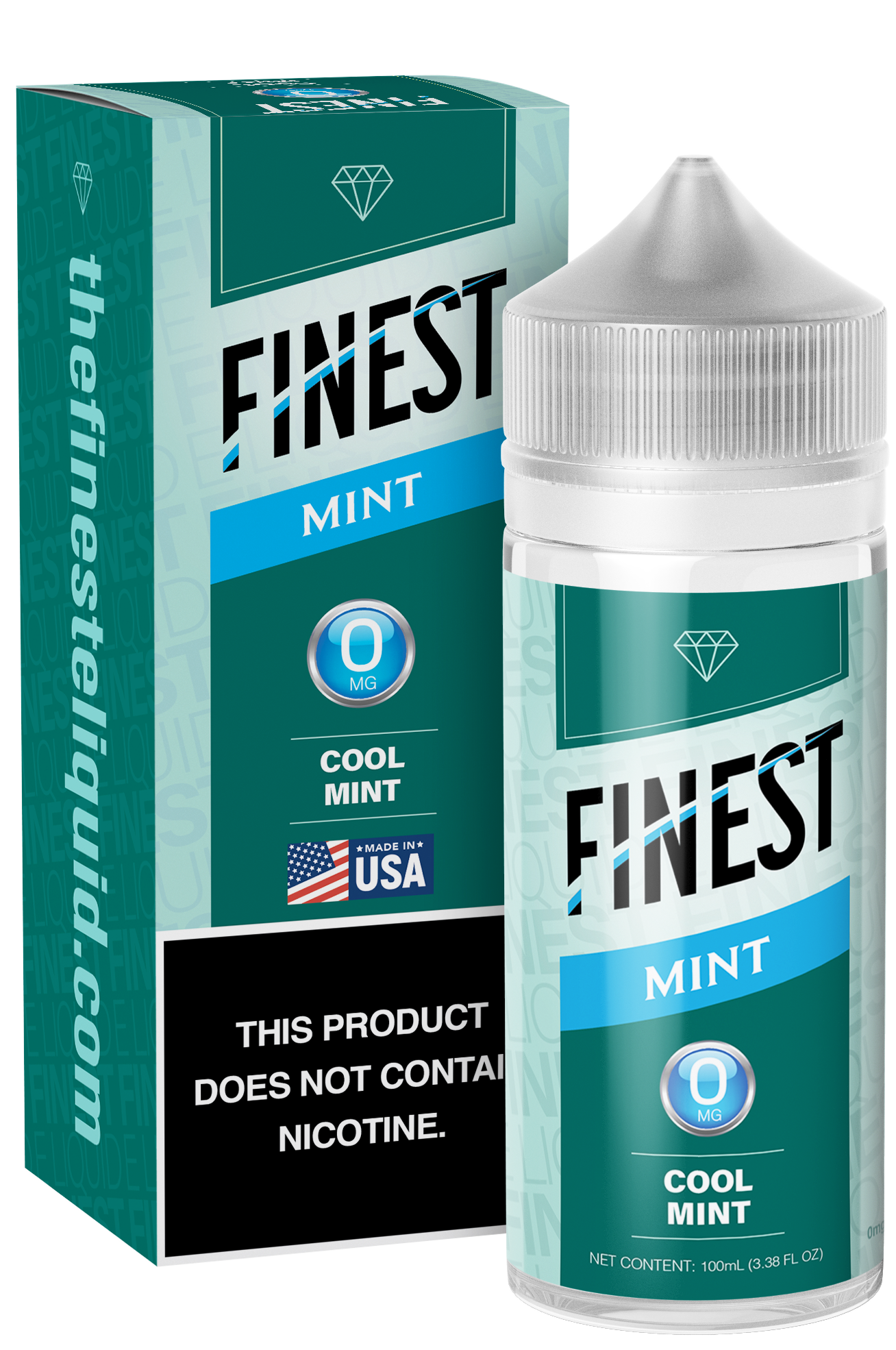 Cool Mint by Finest E-Liquid 100mL (Freebase) with packaging