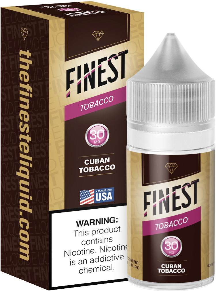 Cuban Tobacco by Finest Salt Series E-Liquid 30mL – Salt Nic with packaging