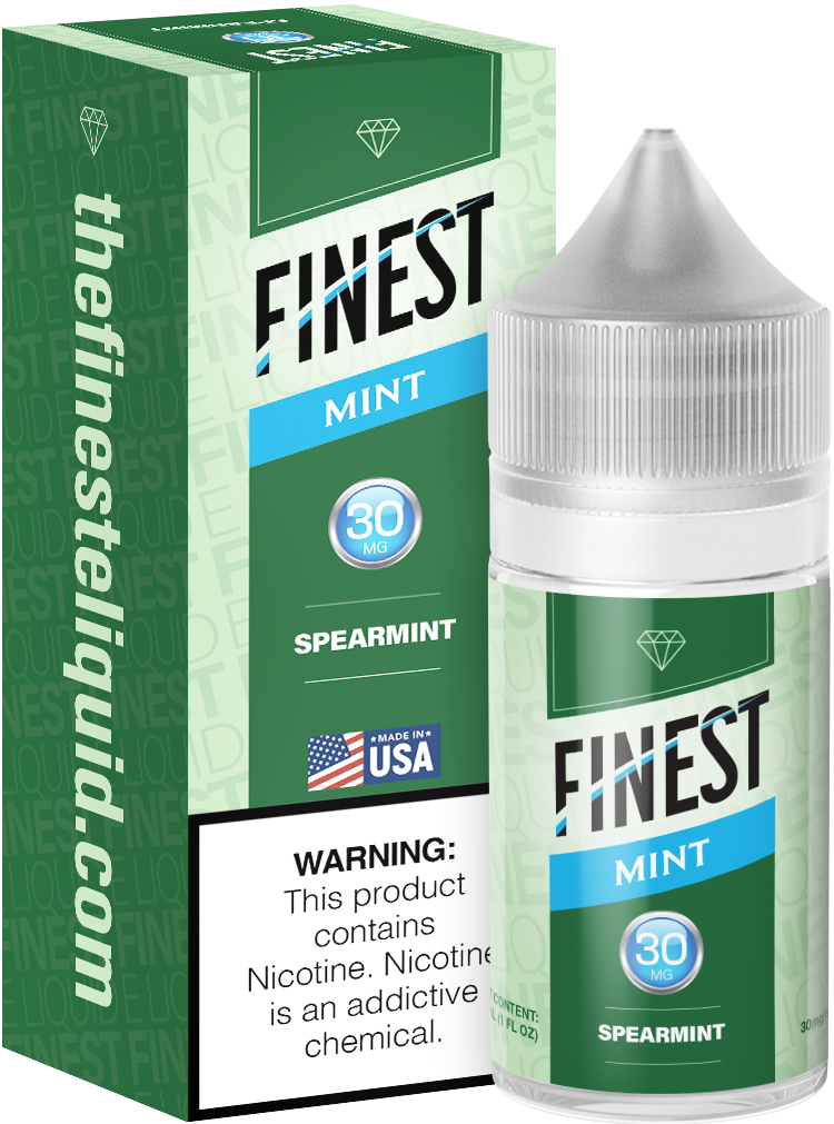 Spearmint by Finest Salt Series E-Liquid 30mL – Salt Nic with packaging