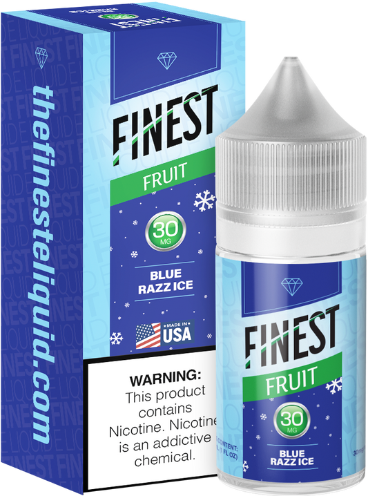 Blue Razz Ice by Finest Salt Series E-Liquid 30mL – Salt Nic with packaging