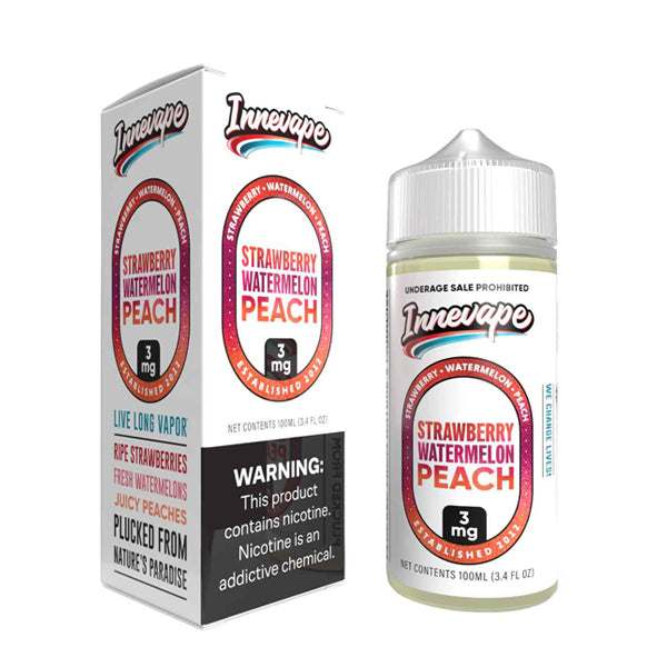 Strawberry Watermelon Peach by Innevape Series E-Liquid 100mL (Freebase) with packaging