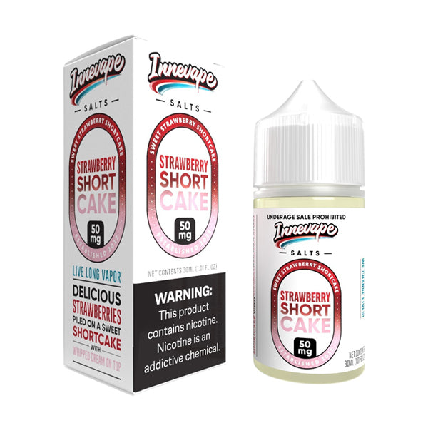 Innevape SALTS E-Liquid - Strawberry Shortcake, 30mL with packaging