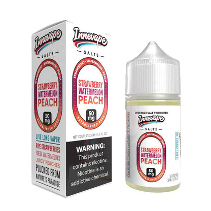 Strawberry Watermelon Peach by Innevape Salt Series E-Liquid 30mL (Salt Nic) with packaging