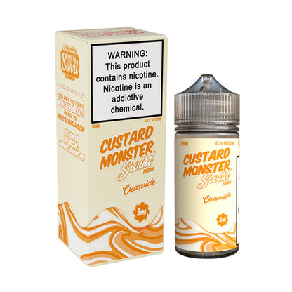 Custard Swirl - Creamsicle by Jam Monster Series E-Liquid 100mL (Freebase) with packaging