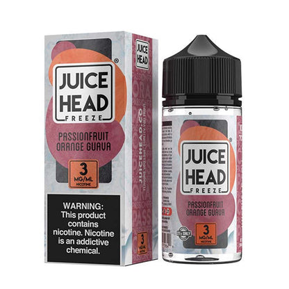 Passionfruit Orange Guava Freeze by Juice Head Series E-Liquid 100mL (Freebase) 3mg with packaging