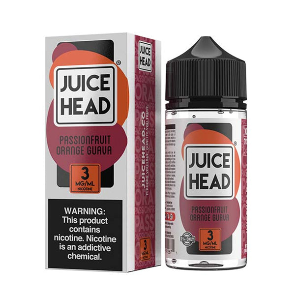 Passionfruit Orange Guava by Juice Head Series E-Liquid 100mL (Freebase) 3Mg with packaging