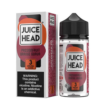 Passionfruit Orange Guava by Juice Head Series E-Liquid 100mL (Freebase) 3Mg with packaging