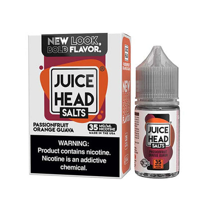 Passionfruit Orange Guava by Juice Head Salt Series E-Liquid 30mL (Salt Nic) - 35Mg with packaging