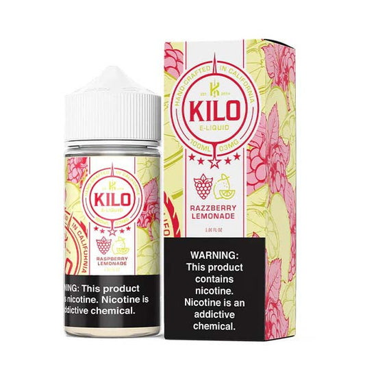 Raspberry Lemonade by Kilo Revival TFN Series E-Liquid 100mL (Freebase) with packaging