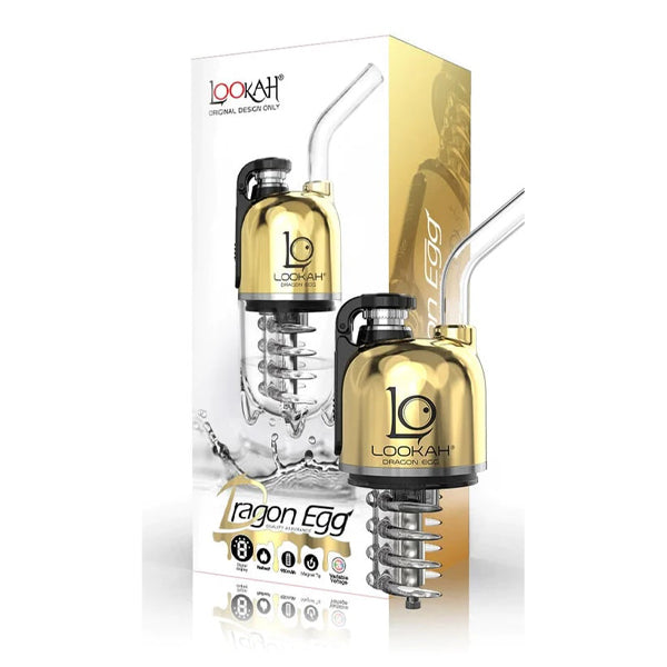 Lookah Dragon Egg Portable Wax Vaporizer (950mAh) | Royal Gold with packaging