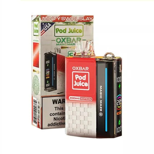 Oxbar Magic Maze 2.0 Pod Juice Disposable 30000 Puffs 13mL 50mg | Minty Swirl Slay with Packaging