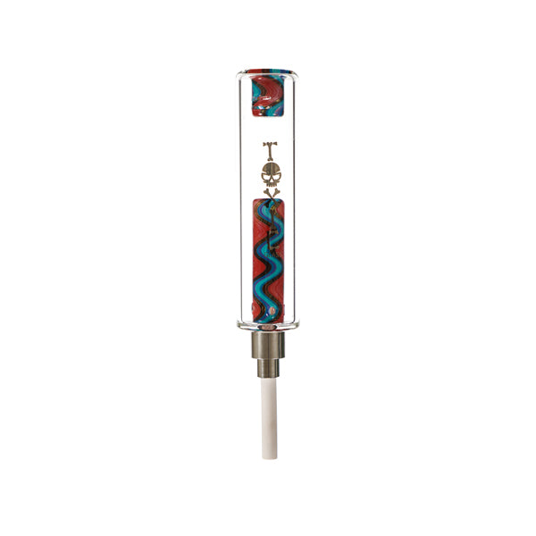 MKGlass (Nectar Collector) TXNC37 Toxic Vivid/Wigwag Nectar Collector With Ceramic Tip | Red