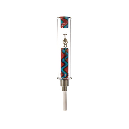 MKGlass (Nectar Collector) TXNC37 Toxic Vivid/Wigwag Nectar Collector With Ceramic Tip | Red