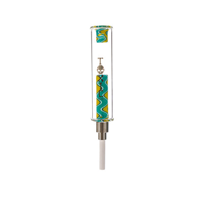 MKGlass (Nectar Collector) TXNC37 Toxic Vivid/Wigwag Nectar Collector With Ceramic Tip | Yellow