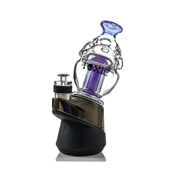 MKGlass TXAT64 Toxic Fabb Egg Tree Perc Puffco Top (Glass Attachment) | Slime Purple