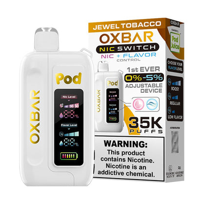 Oxbar Nic-Switch (Dispo) (35000Puff)(14mL) Pod Juice Edt. | Jewel Tobacco with packaging