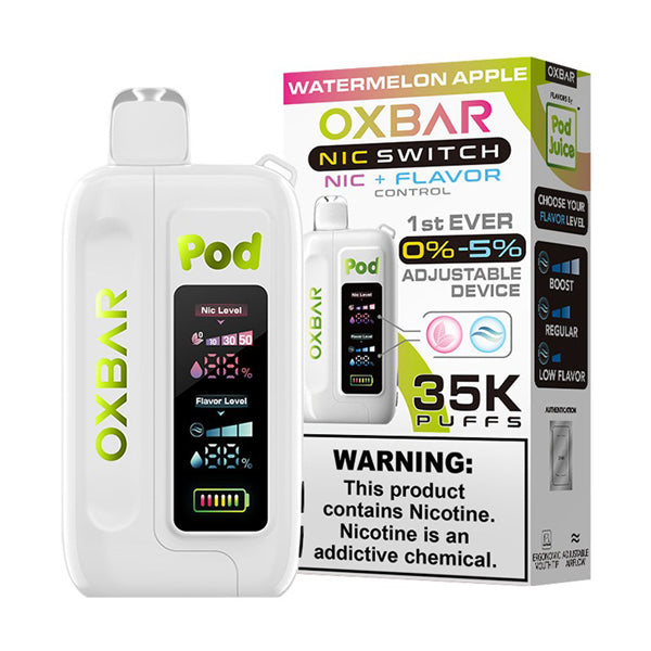 Oxbar Nic-Switch (Dispo) (35000Puff)(14mL) Pod Juice Edt. | Watermelon Apple with packaging