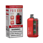 Priv Bar Turbo Disposable (16mL) 50mg raspberry pomegranate with packaging