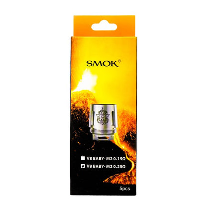 SMOK V8 Baby Prince Coils (Pack of 5) Baby M2 0 25ohm Dual Packaging