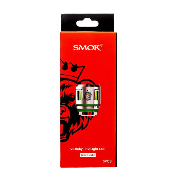 SMOK V8 Baby Prince Coils (Pack of 5) Baby T12 Light Green Packaging