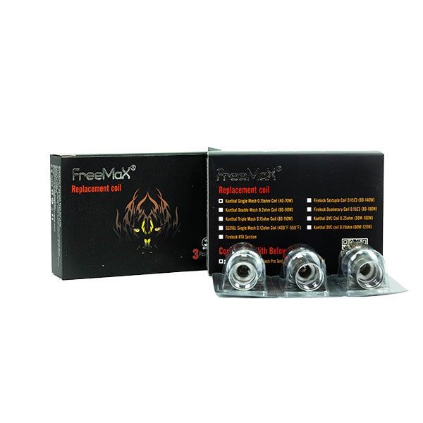 FreeMax Mesh Pro Replacement Coils (Pack of 3) 0 15ohm Kanthal Single Mesh