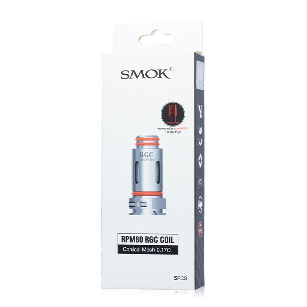 SMOK RPM 80 RGC Coils (5-Pack) conical mesh 0.17ohm packaging