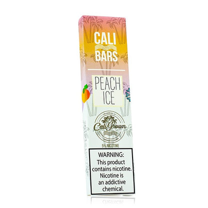 Cali Bars Disposable by Cali Grown | cPuffs | 1.3mL Peach Ice with Packaging