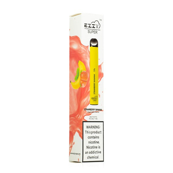 EZZY Super Disposable Device | 800 Puffs | 3.2mL strawberry banana packaging