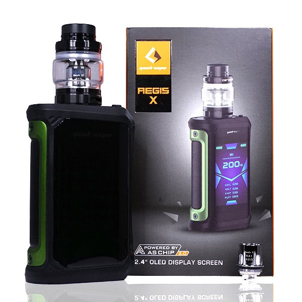 GeekVape Aegis X 200W Kit Green Black with Packaging