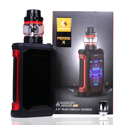 GeekVape Aegis X 200W Kit Red Black with Packaging