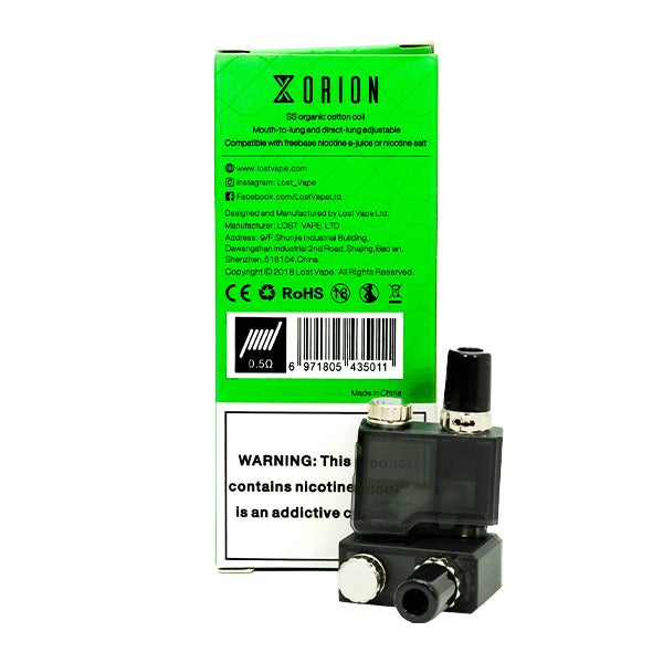 Lost Vape Orion DNA GO Replacement Cartridge 0.5ohm with packaging