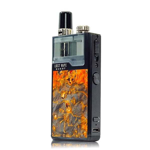 Lost Vape Quest Orion Q Pod Device Full Kit black ochre stabwood