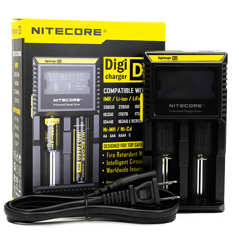 Nitecore Charger D2 LCD Digicharger with packaging