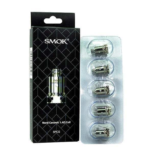 SMOK Nord Replacement Coils (Pack of 5) Ceramic 1.4ohm with Packaging