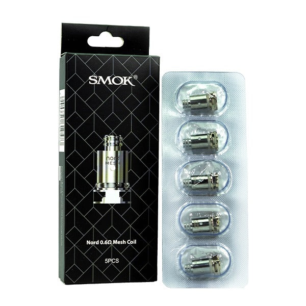 SMOK Nord Replacement Coils (Pack of 5) 0.6ohm Mesh Coil with Packaging