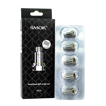 SMOK Nord Replacement Coils (Pack of 5)Mesh MTL 0.8ohm with Packaging